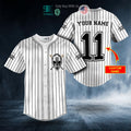 BEST Personalized Black Stripes No 11 Metal Skull Custom Baseball Shirt