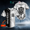 BEST Personalized Black White Bear Claws Viking Tattoo Custom Baseball Shirt