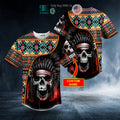 BEST Personalized Brocade Pattern Native Skull multicolor Custom Baseball Jersey