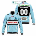 BEST Personalized Cronulla Sutherland Sharks aramex Baseball Jacket