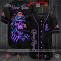 HOT Crown Royal Grim Reaper purple Custom Name Baseball Jersey Shirt