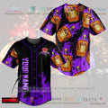 HOT Crown Royal purple fire Custom Name Baseball Jersey Shirt