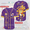 HOT Crown Royal purple yellow Custom Name Baseball Jersey Shirt