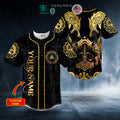 BEST Personalized Dragons Warriors Axe Viking Tattoo Custom Baseball Shirt