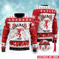 Personalized Fireball Christmas Sweater Knitted Ugly Christmas Sweater