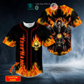 BEST Personalized Ghost Racer Fire Skull Black Custom Baseball Jersey