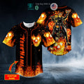 BEST Personalized Ghost Racer Fire Skull Custom Baseball Jersey