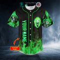 BEST Personalized Green Ghost Skull Custom Baseball Shirt