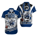 Personalized Indianapolis Colts Tropical Gridiron Hawaiian Shirt