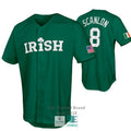 Personalized Irish Clover US Flag Green Baseball Jersey