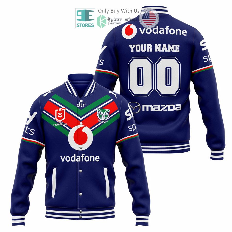 BEST Personalized New Zealand Warriors Vodafone Baseball Jacket
