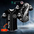 BEST Personalized Norse Dragon Viking White Tattoo Custom Baseball Jersey
