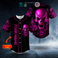 BEST Personalized Purple Roses Sugar Skull Custom Baseball Shirt