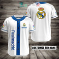 BEST Real Madrid Custom Name Baseball Jersey
