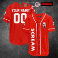 BEST Personalized Scream Ghostface red Baseball Jersey