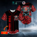 BEST Personalized Stuff N Roses Skull Custom Baseball Jersey