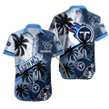 Personalized Tennessee Titans Moonlit Palms Hawaiian Shirt