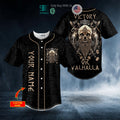 BEST Personalized Victory or Valhalla Viking Skull Custom Baseball Shirt