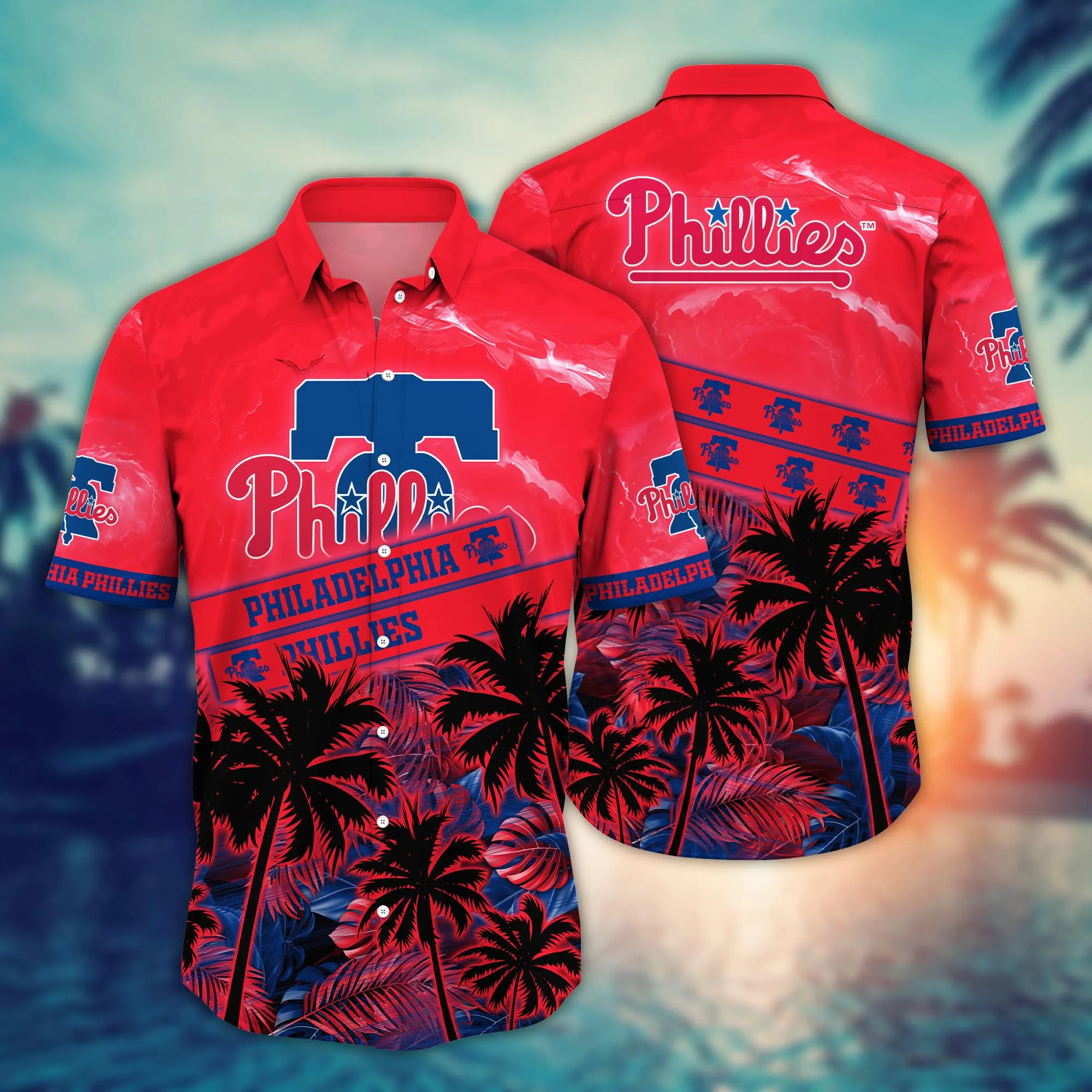Philadelphia Phillies MLB Hawaiian Shirt Leisure Aloha Shirt