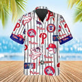 Philadelphia Phillies Pinstripe Fanatic Hawaiian Shirt