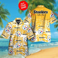 Pittsburg Steelers Short Sleeve Button Up Tropical Hawaiian Shirt VER0201