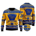 Pittsburgh Panthers Football Team Logo Custom Name Personalized Ugly Christmas Sweater Holiday Party Men Women Plus Size