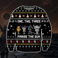Praise The Sun Knitting Pattern 3D Print Ugly Christmas Sweater