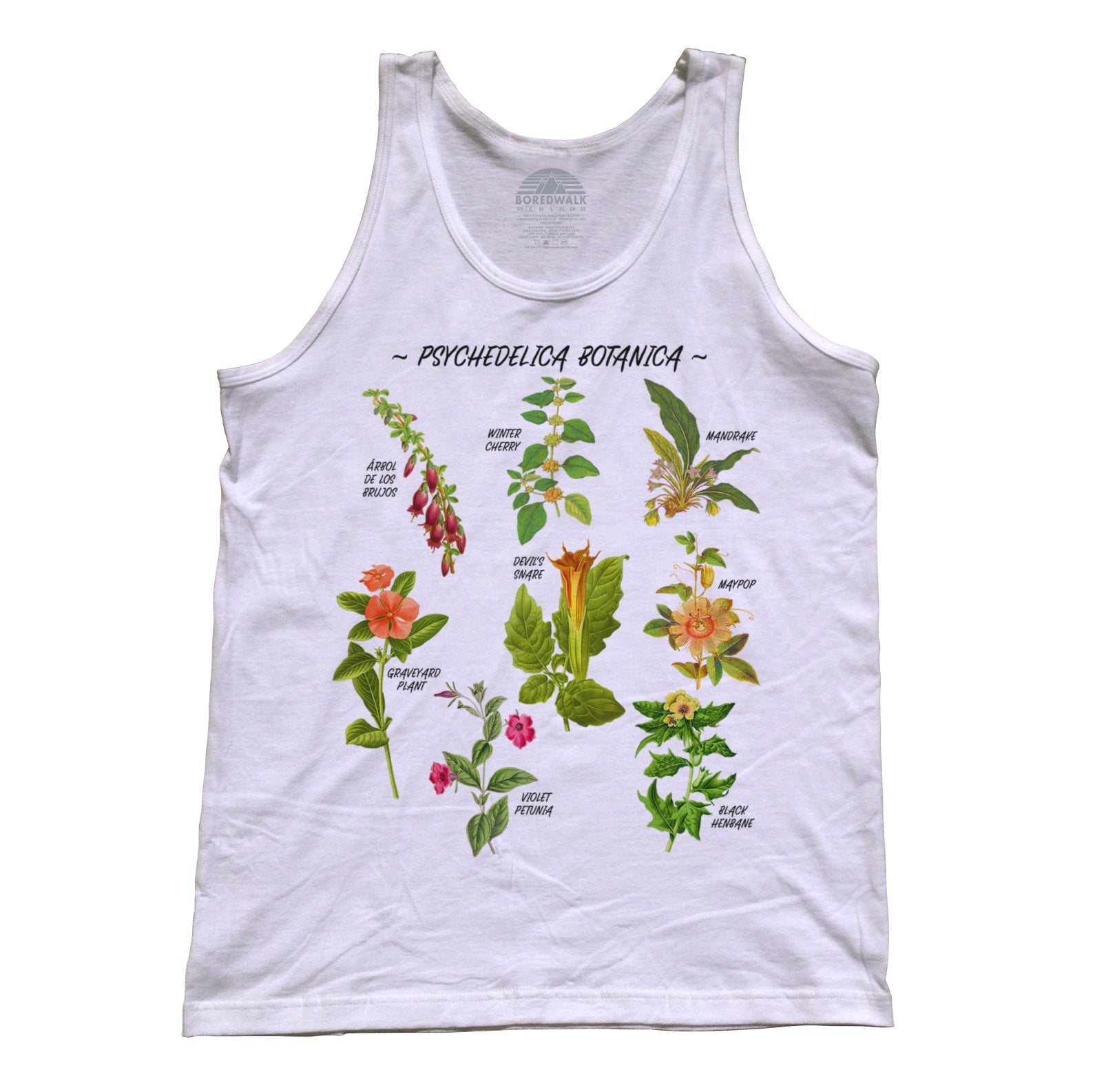 Unisex Psychedelica Botanica Tank Top