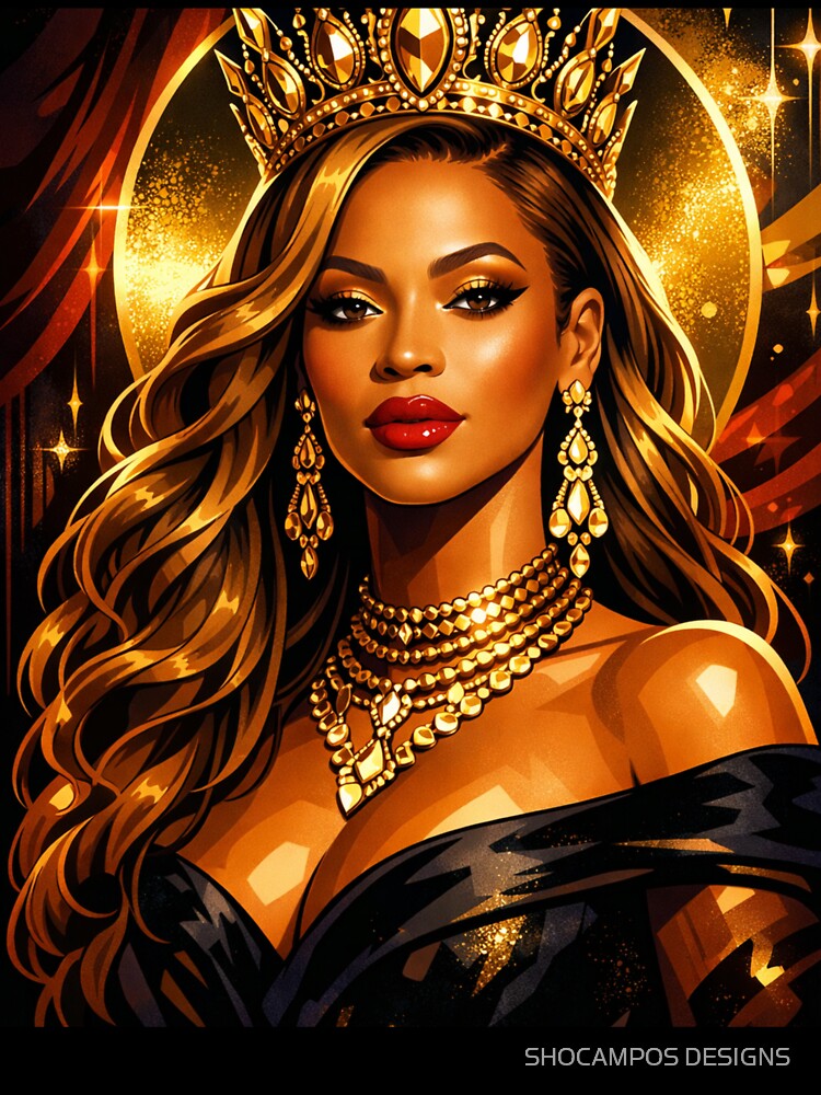 Beyoncé Iconic Power – Elegant Pop Art Digital Portrait by SHOCAMPOS DESIGNS