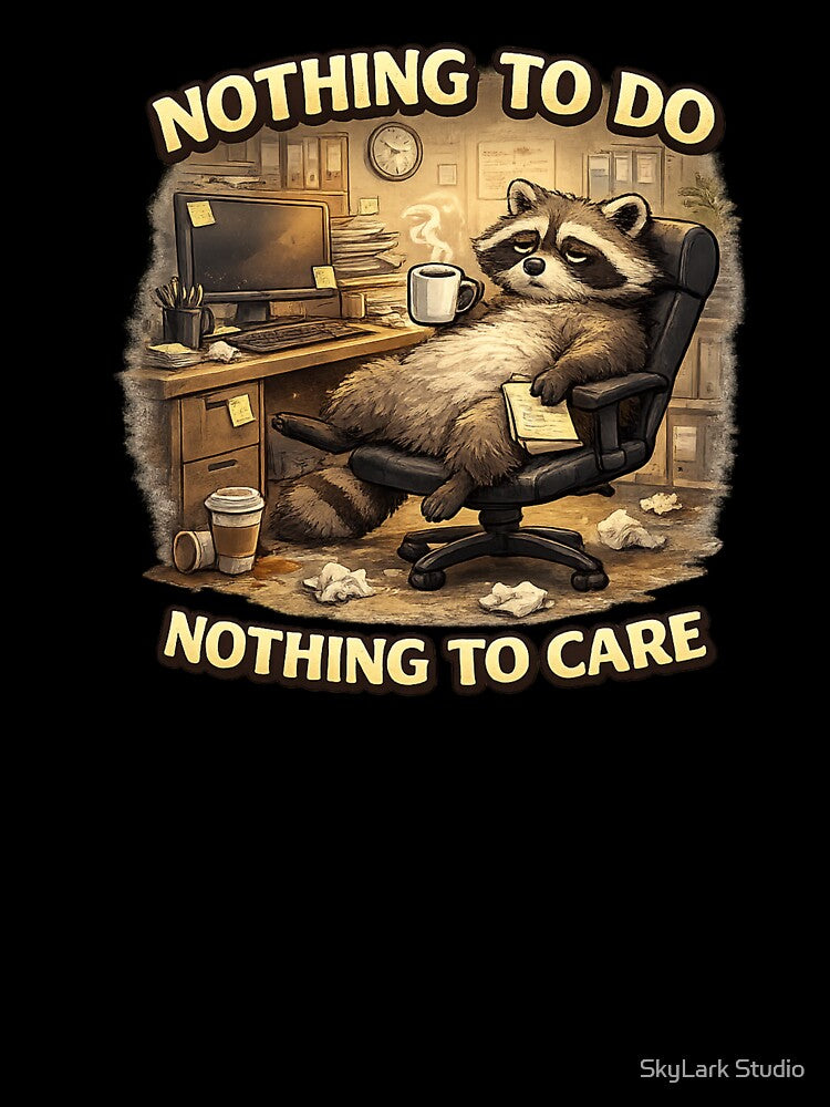 Lazy Office Raccoon by SkyLark Studio