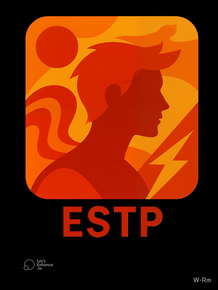 ESTP Personality Abstract Art – MBTI Design (Center Print) by W-Rm