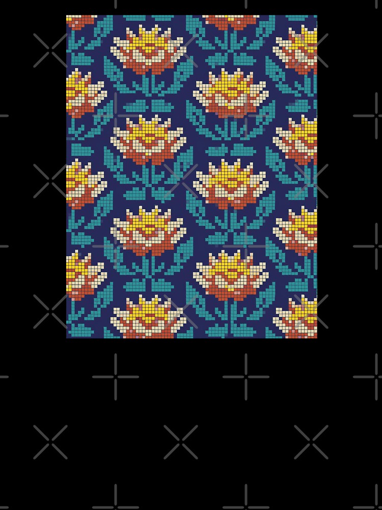 pixel flower pattern by ilomuilo