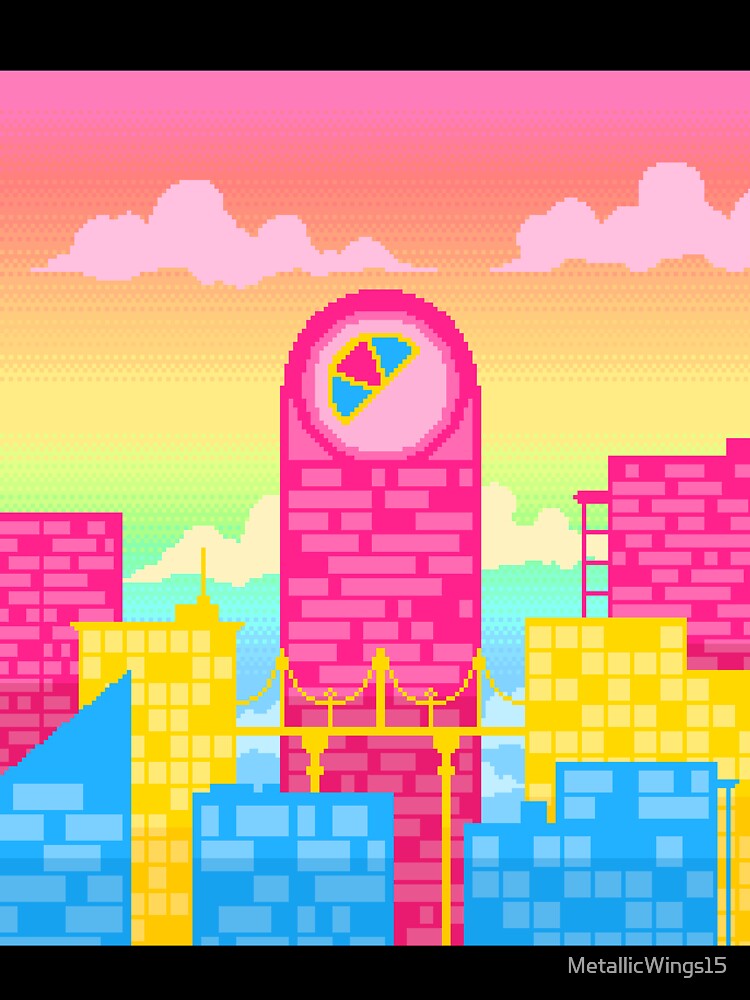 Pixel Pan Pride City by MetallicWings15