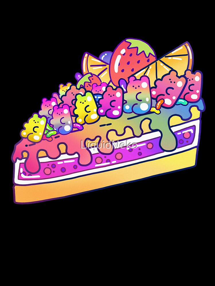 Cute Kawaii Jelly Bear Cake Slice by LiquidNeko