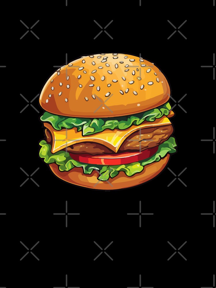 Burger Tasting Guy (Black) by sunset-capturer