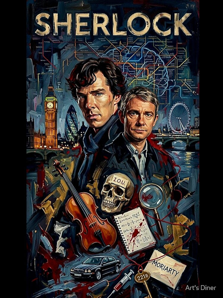 The Science of Deduction: Modern Sherlock Oil Art by Art's Diner