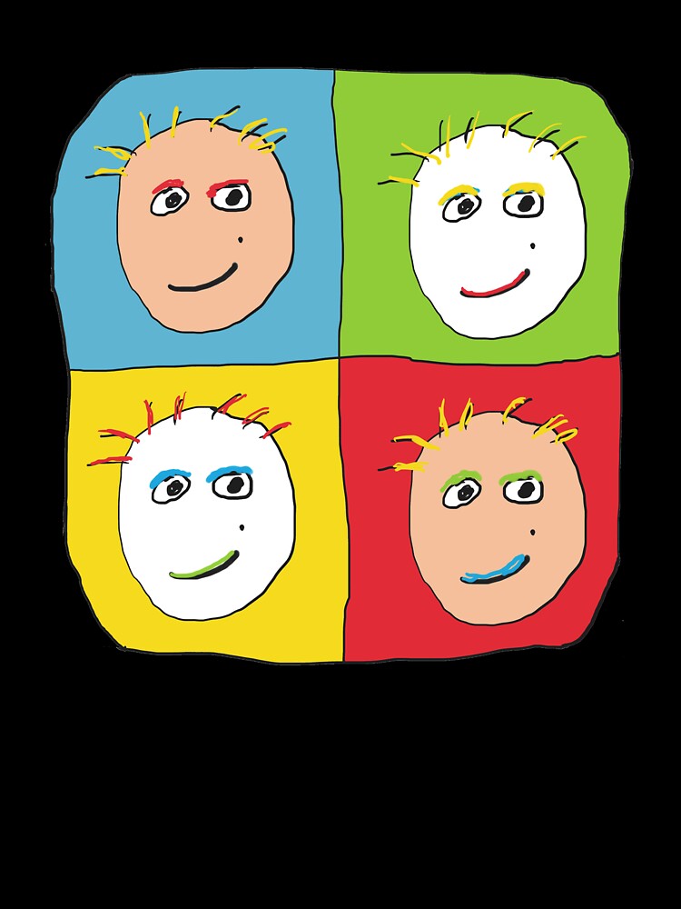 Pop Art Screen Print Faces by Mark-Ewbie