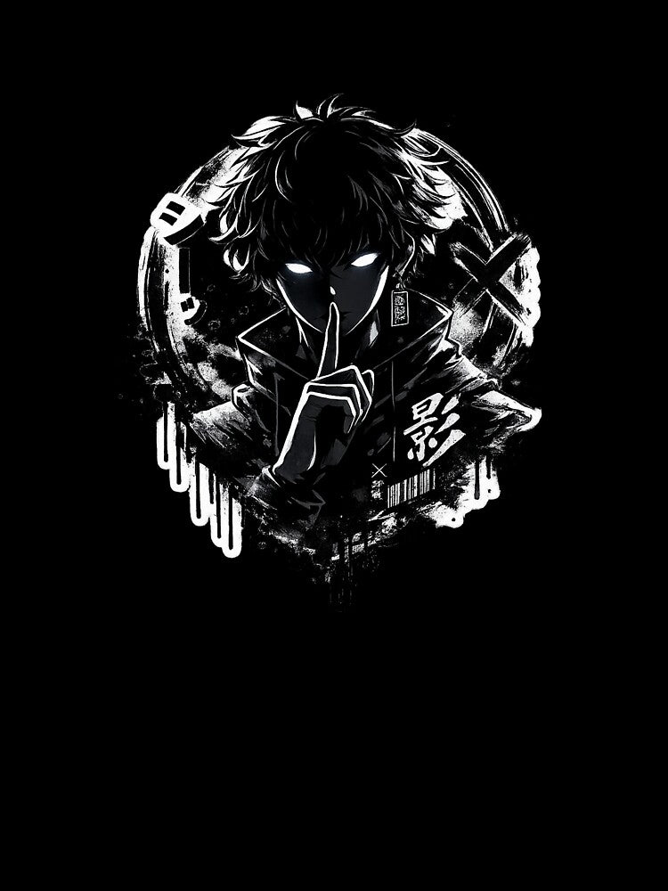 Shadow Whisper Anime Aesthetic T-Shirt by Velmox