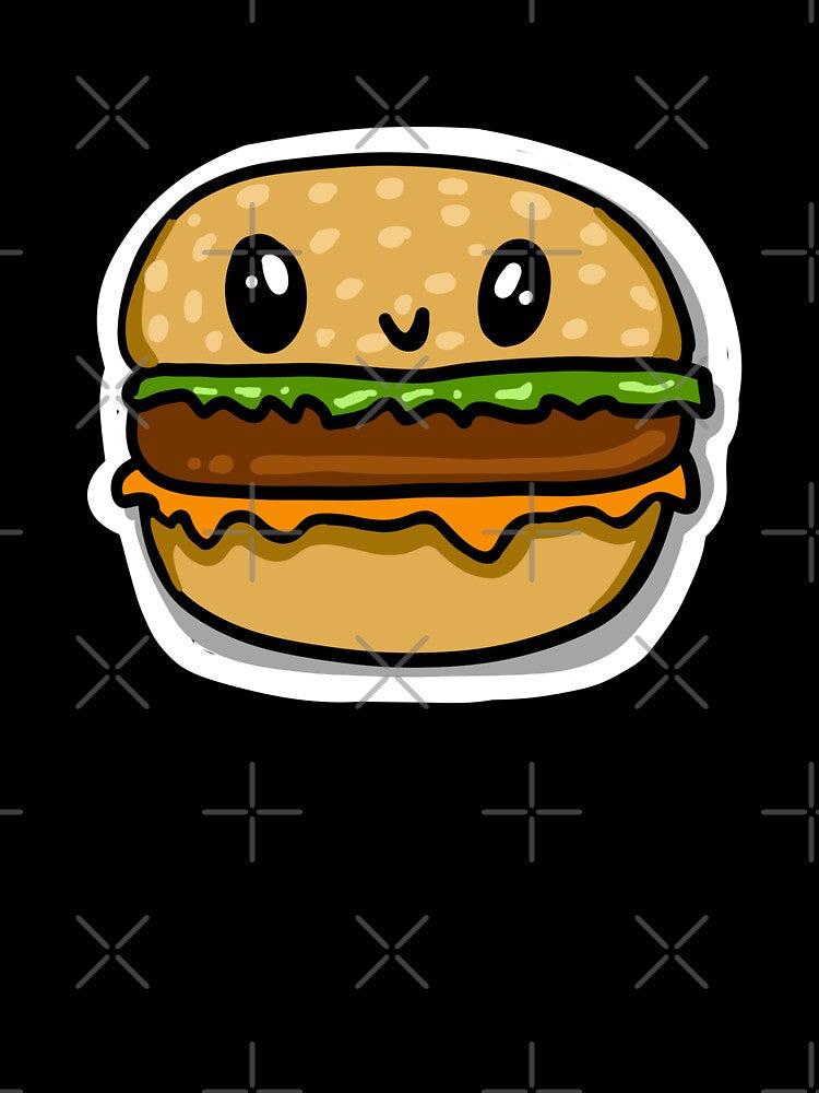 Cute kawaii burger fast food by sianelliot