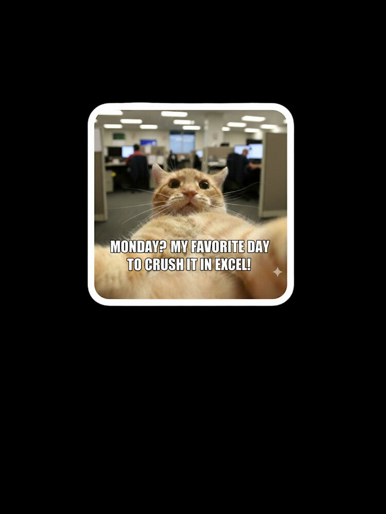 Monday Excel Humor – Funny Office Cat Meme by M0ch4