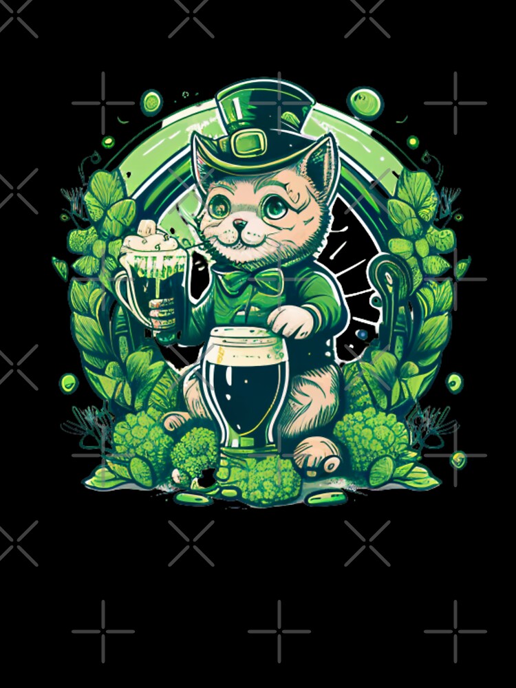 Cat Lover Shamrock St Patrick's Day - Vibrant Fun and Loud by BOHOVIN
