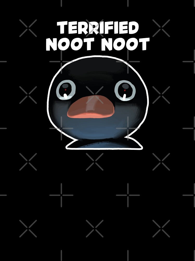 Terrified Noot Noot Pingu Meme (Light Pink BG) by FilipeFerreira