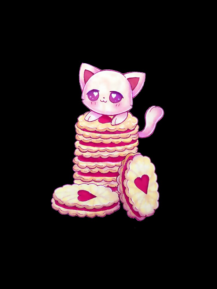 Kawaii Cat with Jam Biscuits by DesignsByHumbug