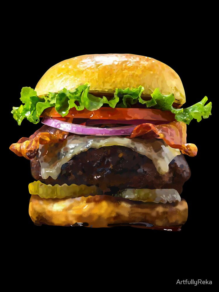 Realistic Burger Sticker by ArtfullyReka
