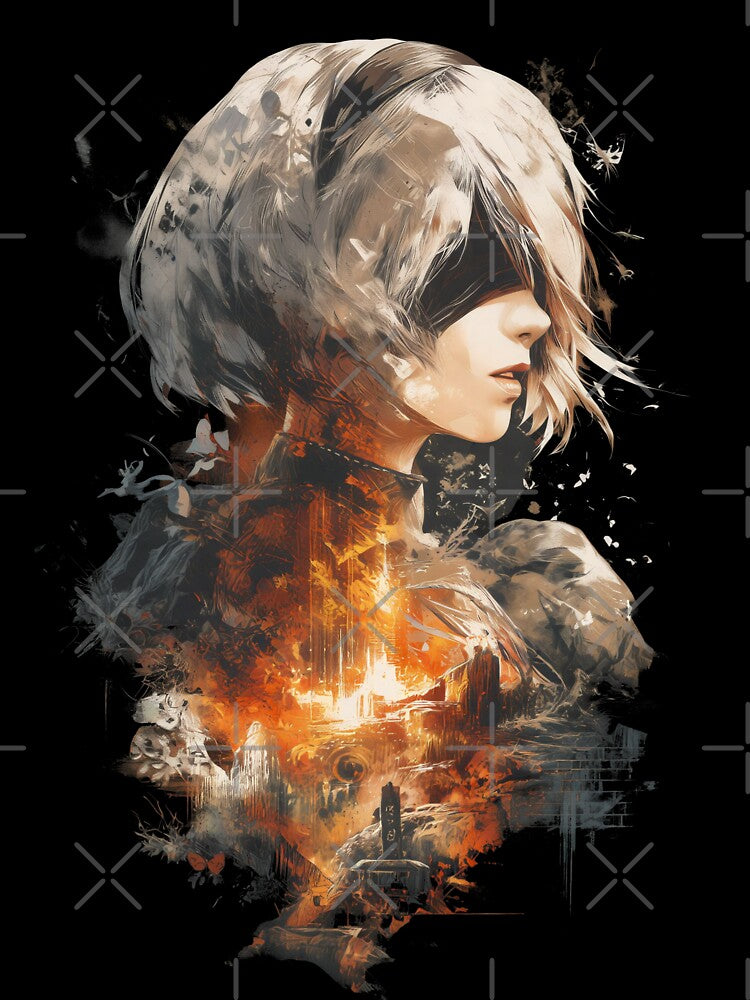 2B YoRHa No.2 Nier Automata Print design by Senpaiwaves