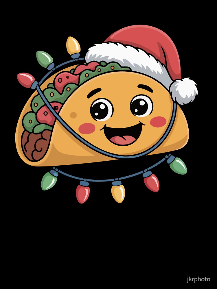 Christmas  Taco with Santa Hat by jkrphoto