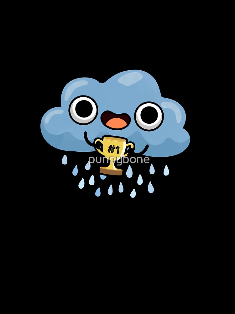 Raining Champ cute Weather Rain Cloud Pun by punnybone