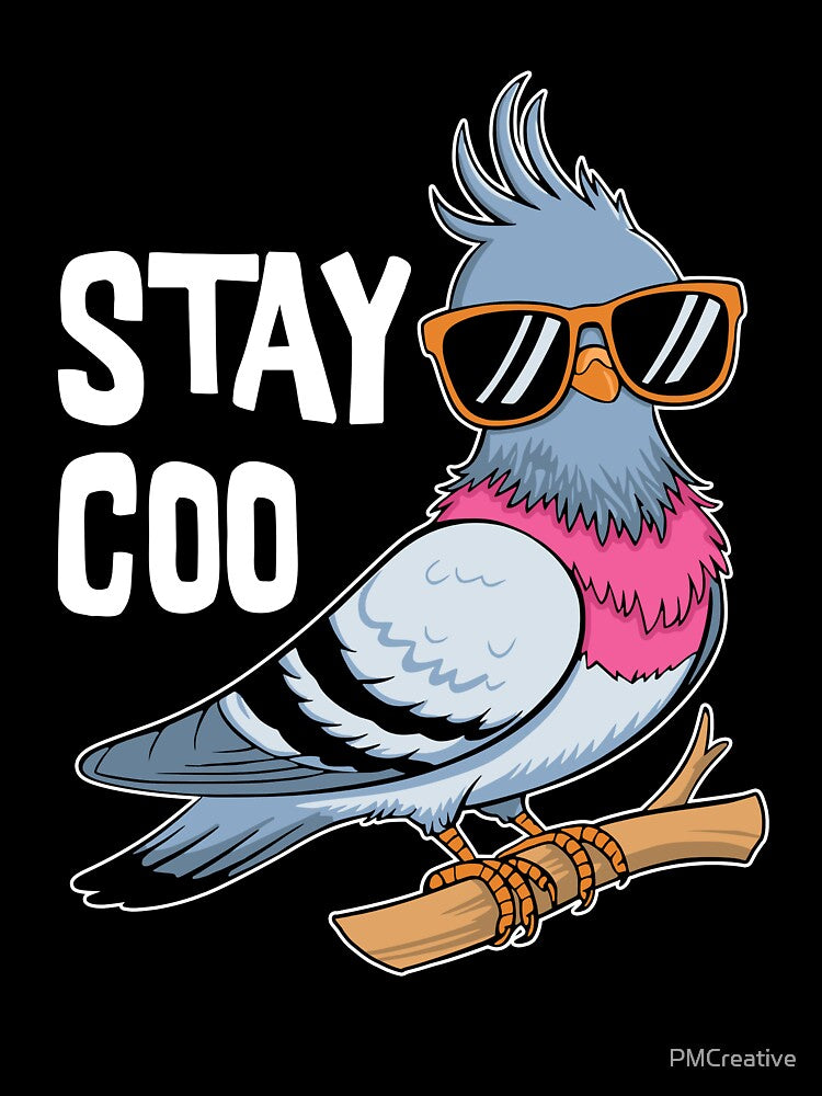 Stay Coo! Cute Pigeon Pun by PMCreative