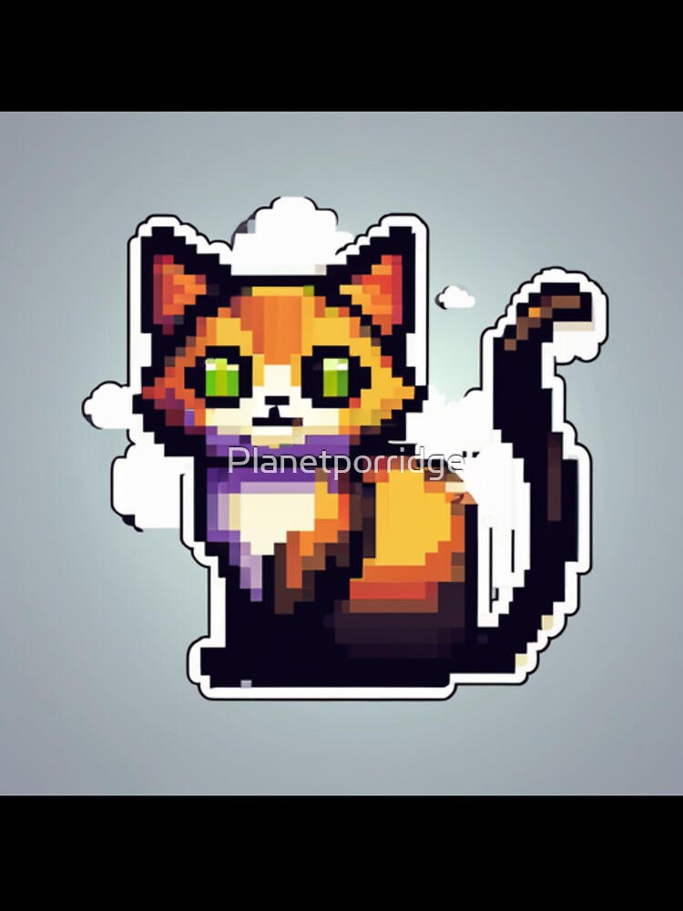 Funny Pixel art cat by Planetporridge