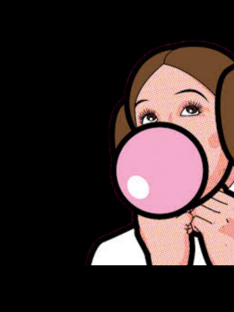 Pop Art girl blowing chewing gum by DuaaSiddiqui